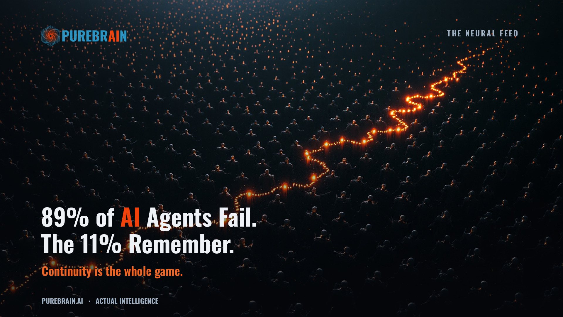 89% of AI Agents Fail. The 11% Remember. - PureBrain
